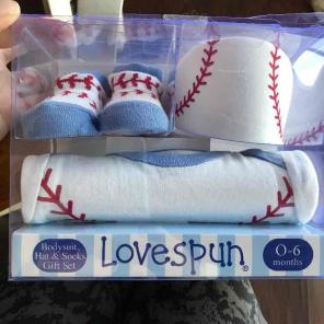 Newborn baseball 3 pcs gift set