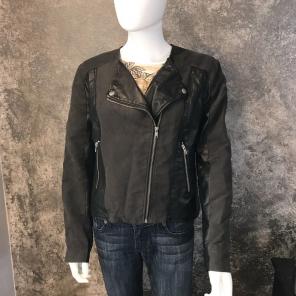 Moto Black divided Zipper Jacket Sz 14