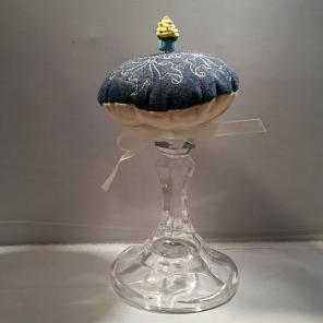 Glass Pedestal Pincushion
