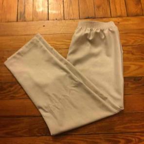 Vintage Cream Colored Elastic Pants 14P
