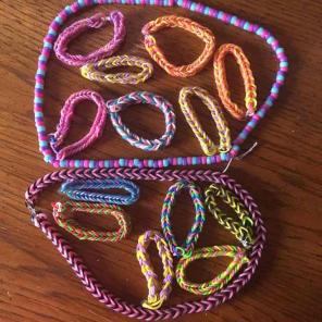 Loom bracelets and lecklaces