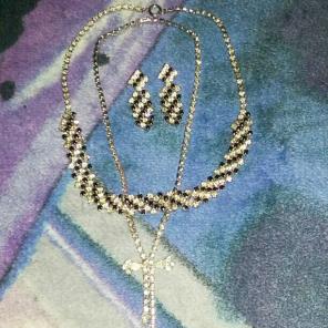 Black and White Crystal Costume Jewelry