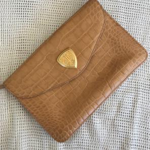 Donald Trump Mercari Blaine Trump Tan Croc Leather Crossbody