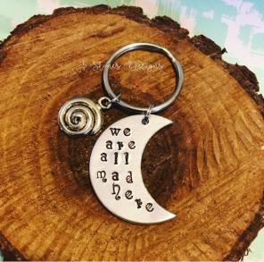 Alice In Wonderland Moon Keychain