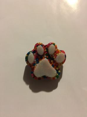 Candy Sprinkles Paw Brooch