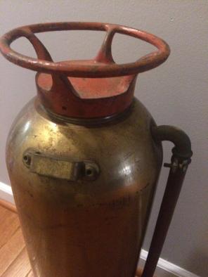 Antique Brass Fire Extinguisher