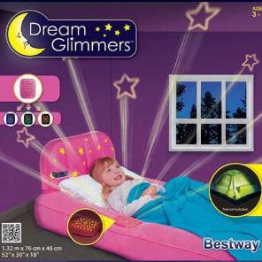 Girls air bed child dream lights pink