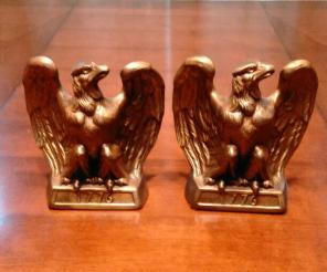 1965 Colonial Virginia Brass Bookends