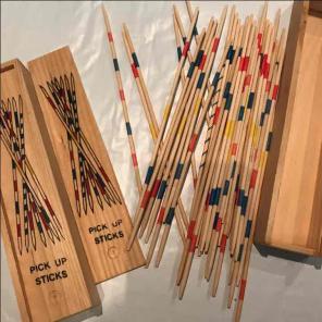 Pick-up sticks , 2 sets wood