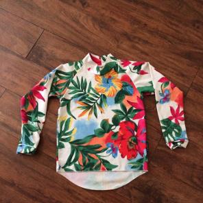 Girls Tropical Swim Shirt