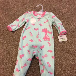 New Baby Girl 3-6 Mos Soft Pjs