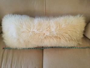Mongolian fur pillow