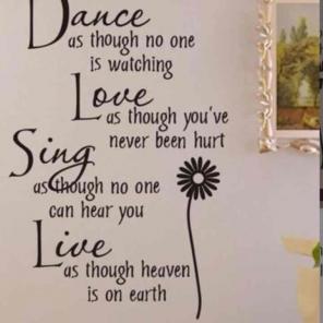 Dance Words Wall Sticker Decals