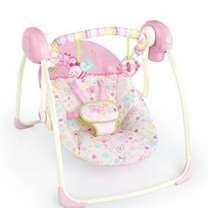 Portable baby swing pink