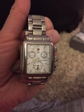 Michele Deco Stainless Steel Watch