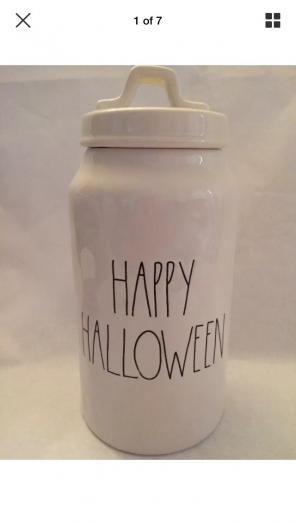 Rae Dunn Happy Halloween Canister Rare