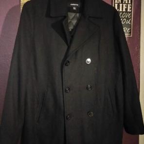Black peacoat