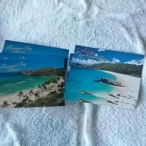 5 hawaiian postcards and Hawaiian cards