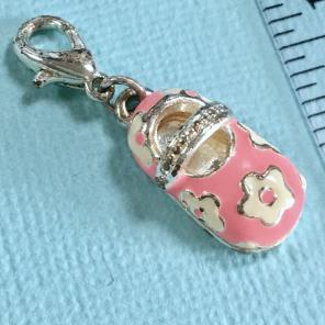 Pink Baby Shoe Charm