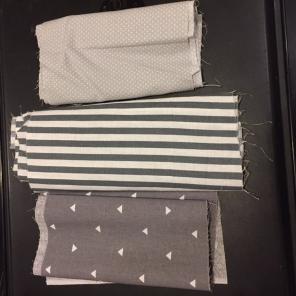 Grey And White Material Scraps