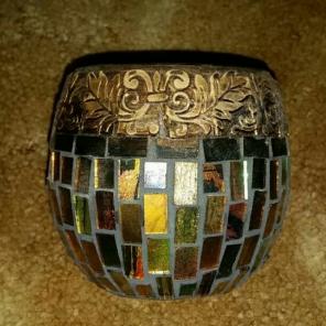 Fall Mosaic Candle Holder