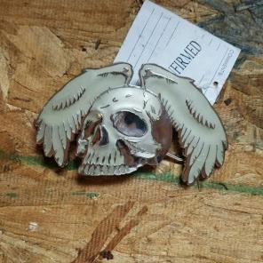 Bioworld Skull and Angel wings buckle