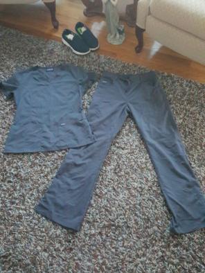 Xsmall gray scrubs