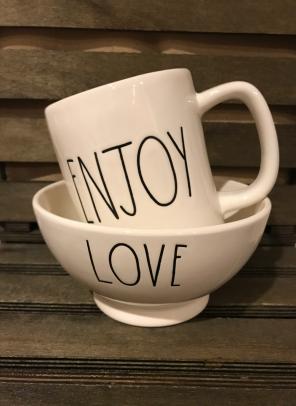 Rae Dunn Enjoy Mug & Love Bowl