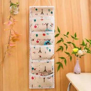 Storage Wall Cotton Cloth Hanging Pocket