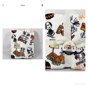 Peanuts Snoopy Halloween Blanket Throw