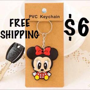 FREESHIP $6 Minnie Mouse keychain