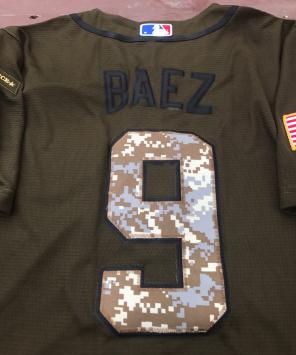 Womens Javier Baez Cubs Military Jersey