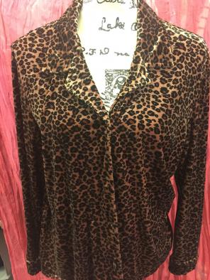Blazer Cheeta Buttons Velvet Good condtn
