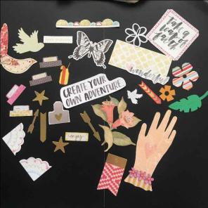 Die Cut Outs Gold Foil Project Life #16
