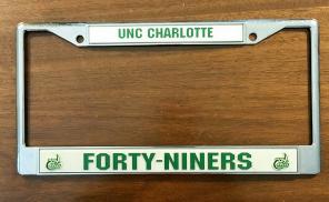 UNC Charlotte license plate frame