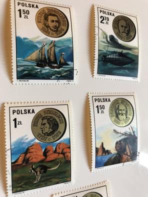 6 Vintage Polish Stamps