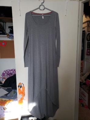 Gray long sleeve maxi dress