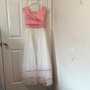 Pink/White Dress For girls Size 16