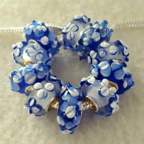 10pcs murano charms lampwork beads 925
