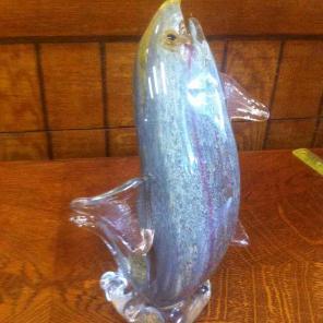 Hand blown Salmon by Dynasty Gallery