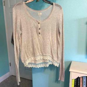 Lace Trim Hollister Sweater