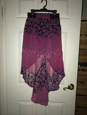Cheetah Print High Low Skirt