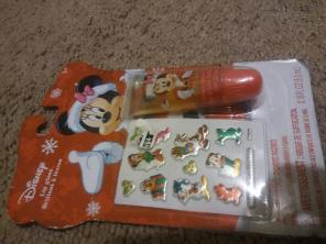 Mickey mouse lip gloss and stickers
