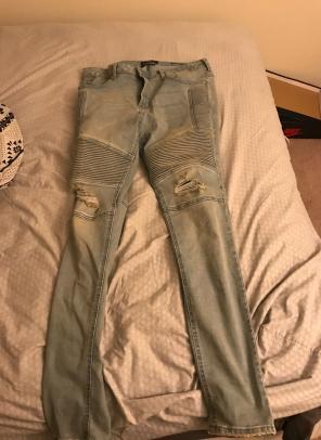 Pacsun biker jeans lightwashed