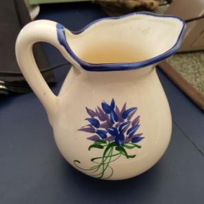 SALE Vintage Hand Painted Pitcher