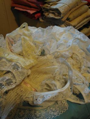 Lace Trim Lot Remnants Eyelet Flat Lace