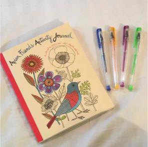 Coloring journal + gel pens