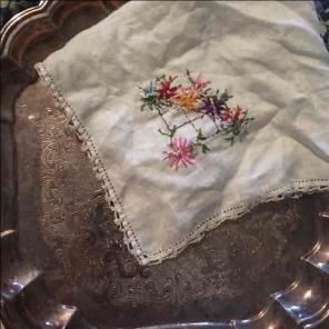 Vintage embroidered handkerchief
