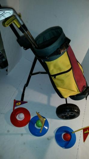 Vintage Rare Childs Real Golf Bag cart