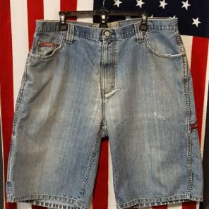 Distressed Polo carpenter jean shorts
